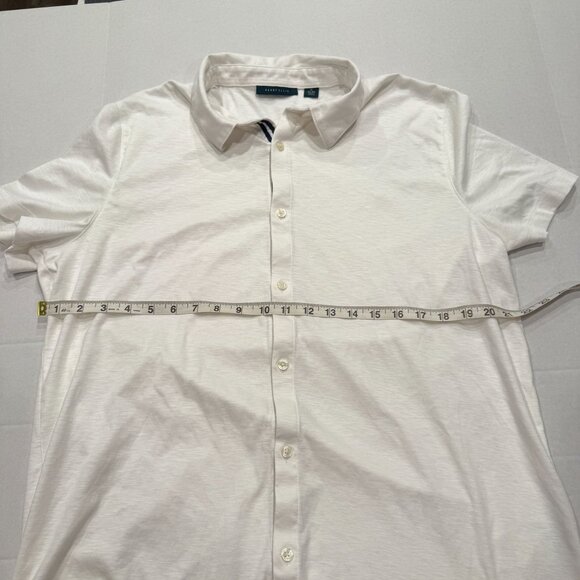 Perry Ellis Other - Perry Ellis Men’s 100% Cotton Short Sleeve Button-Up Shirt White Size XL